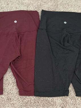 lululemon athletica Womens Leggings – Black & Burgundy